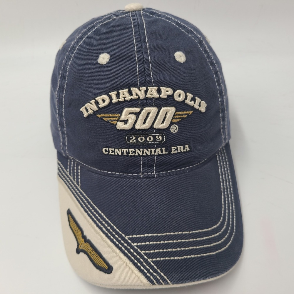 Indianapolis 500 Hat Adjustable Blue 2009 Indy Centennial Era Racing Cotton Men